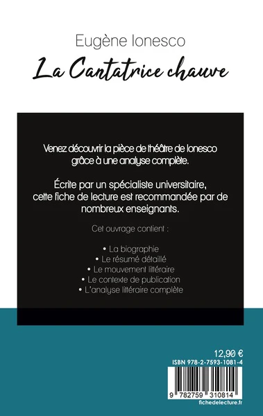 La Cantatrice chauve de Eugène Ionesco (fiche de lecture et analyse complète de l'oeuvre) - Image 2