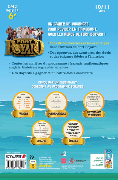 Cahier de vacances 2026 Fort Boyard - Les incollables - CM2 au 6e - 10/11 ans - Image 2