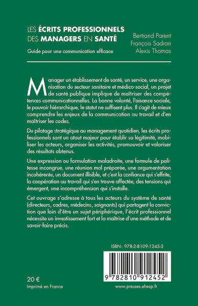 Les écrits professionnels des managers en santé - Image 2