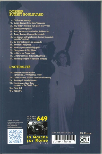 L'Avant-Scene Cinema N°648 Sunset Boulevard Decembre 2017 - Image 2