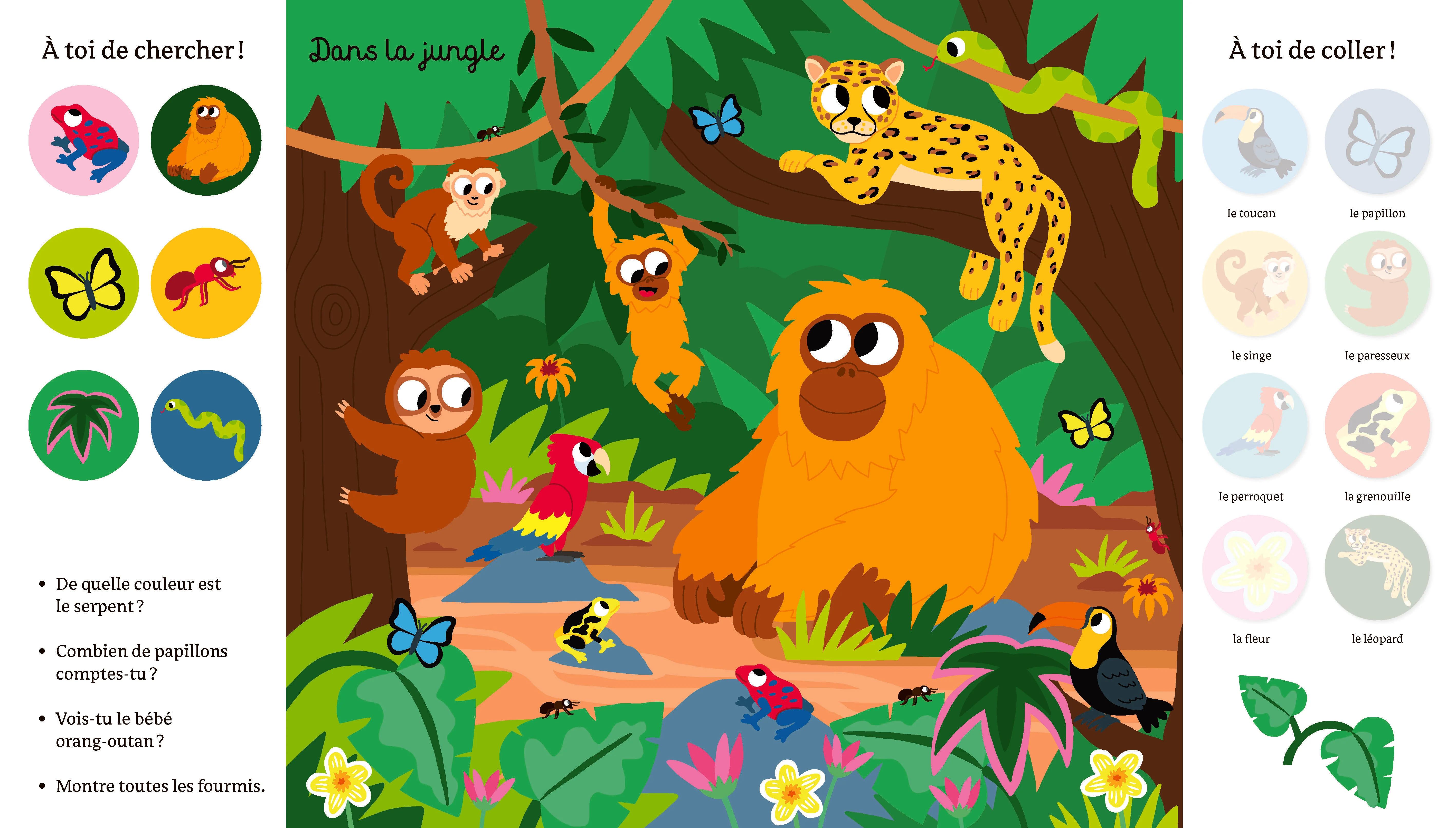 101 choses à trouver et à coller : Les animaux du monde - Image 3