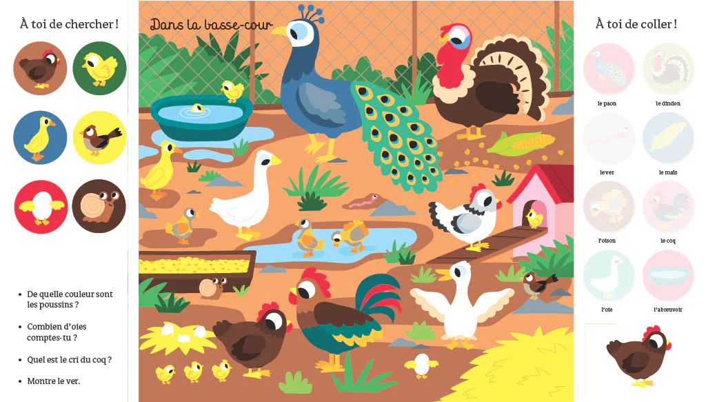101 choses à trouver et à coller - Les animaux de la ferme - Image 2