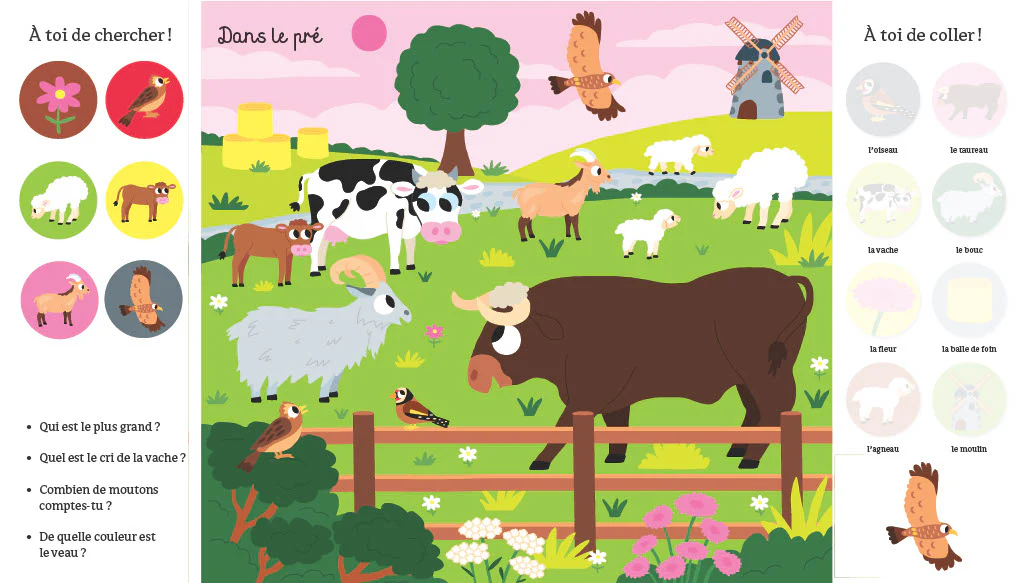 101 choses à trouver et à coller - Les animaux de la ferme - Image 3