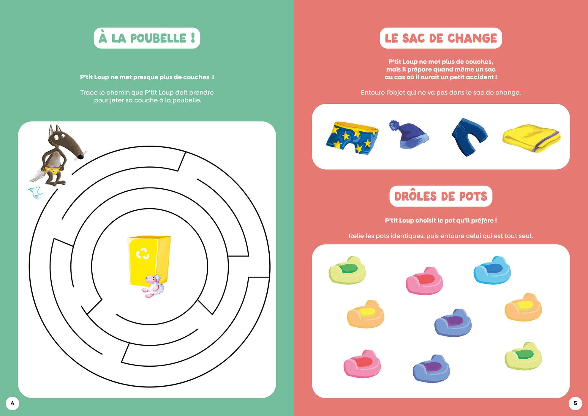 P'tit loup - Mon cahier d'activités - Je vais sur le pot - Image 3