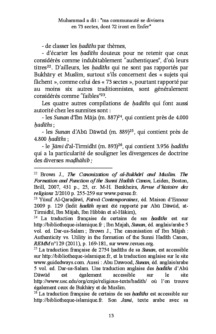 Muhammad a dit : "ma communauté se divisera en 73 sectes, dont 72 iront en Enfer" - Image 10