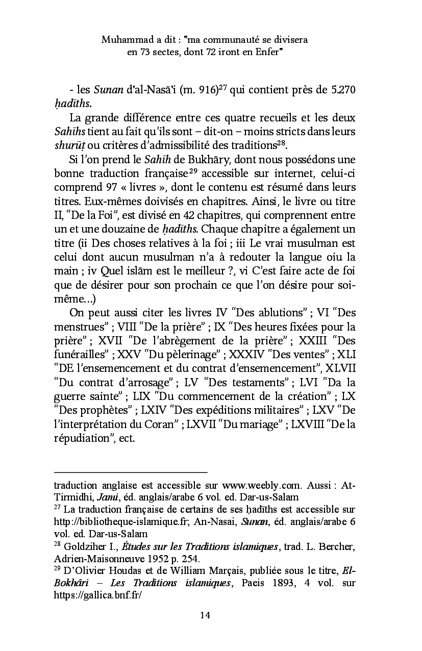 Muhammad a dit : "ma communauté se divisera en 73 sectes, dont 72 iront en Enfer" - Image 11