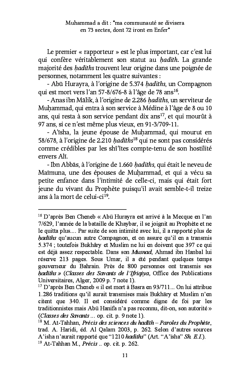 Muhammad a dit : "ma communauté se divisera en 73 sectes, dont 72 iront en Enfer" - Image 8