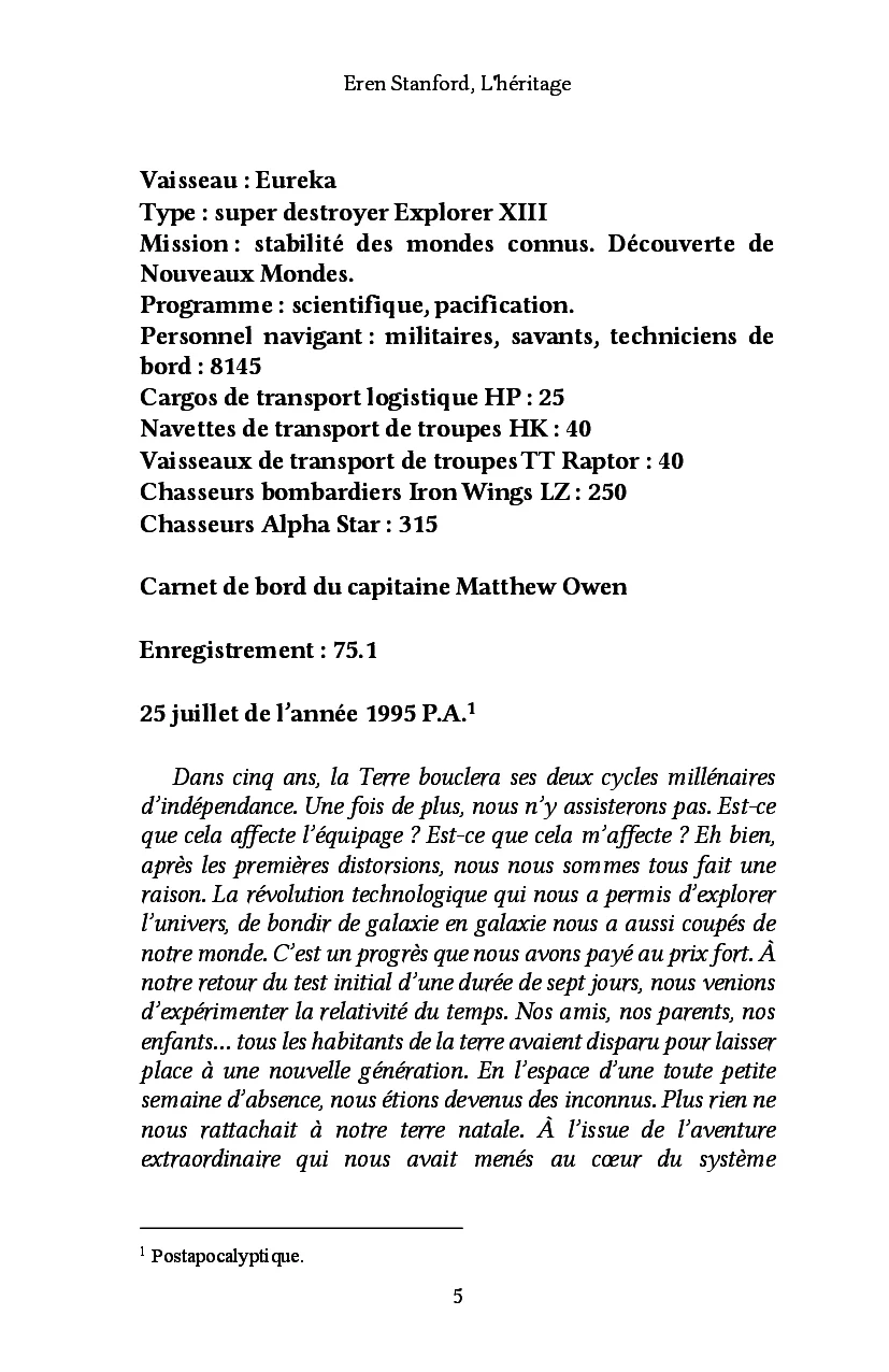 Eren Stanford, L'héritage - Image 13