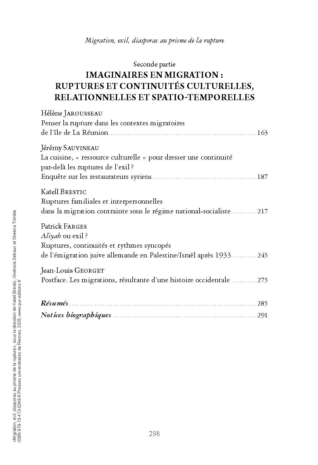 Migration, exil, diasporas au prisme de la rupture - Image 8