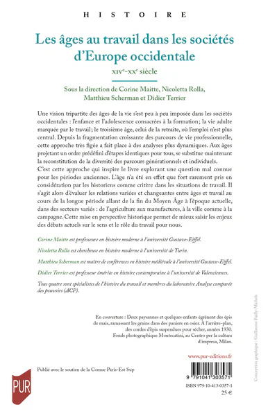Les âges au travail dans les sociétés d'Europe occidentale, XIVe-XXe siècle - Image 2