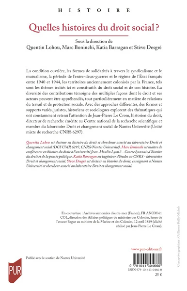 Quelles histoires du droit social ? - Image 2