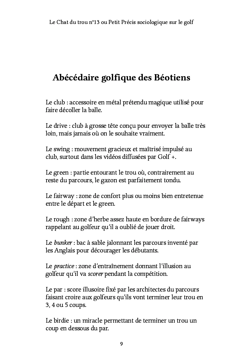 Le Chat du trou n°13 ou Petit Précis sociologique sur le golf - Image 6