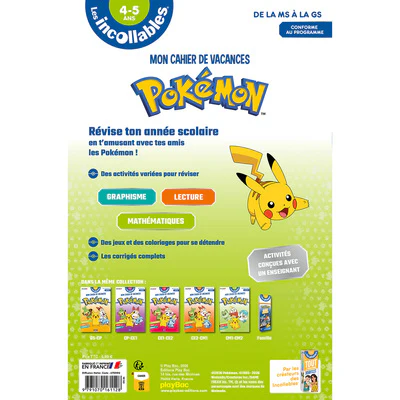 Cahier de vacances Pokémon 2026 - De la MS à la GS - Image 2